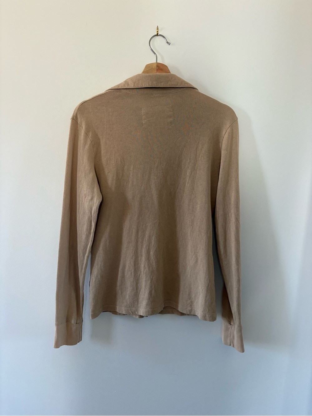 NILI LOTAN Liam Button Down Shirt Khaki - Picture 5 of 5